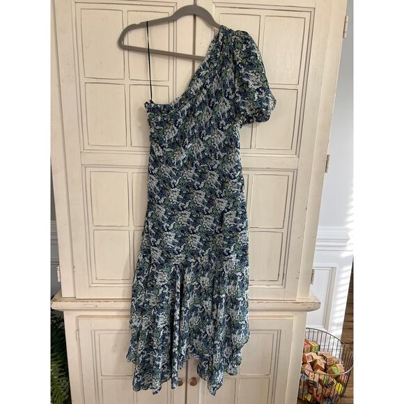 NWT ASTR The Label size medium women’s floral one shoulder midi dress - Picture 2 of 7